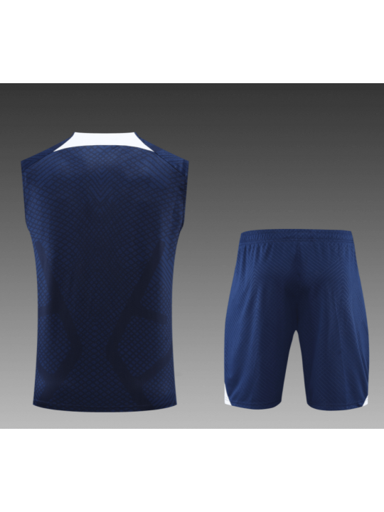 Camiseta De Fútbol Sin Mangas PSG Pre-Match 22/23 Navy + Pantalones