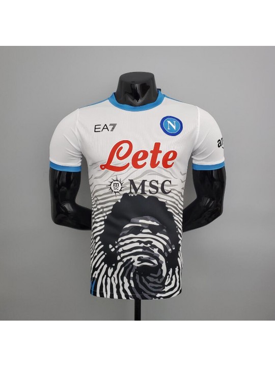 Camisetas Napoli Conmemorativas De Maradona Blanco