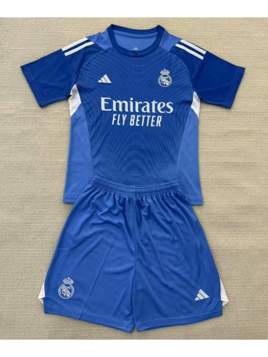 Camiseta Real Madrid Portero Azul 25/26 Niño