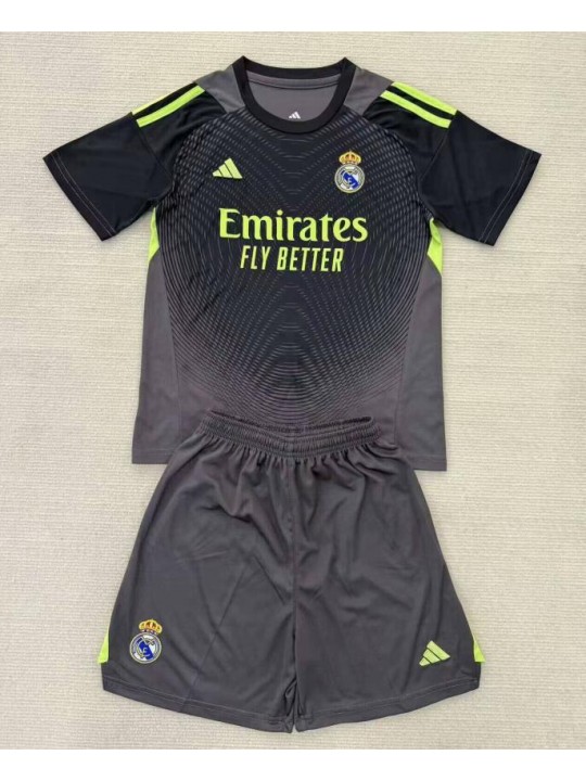 Camiseta Real Madrid Portero (Hombre/Niño) Negro 2025/2026