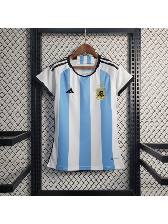 Camiseta Argentina Primera Equipación 2022 3 estrellas Mujer