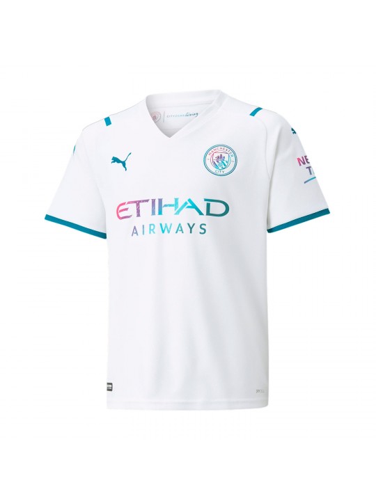 Camiseta Manchester City Segunda Equipacion 2021/2022 Niño