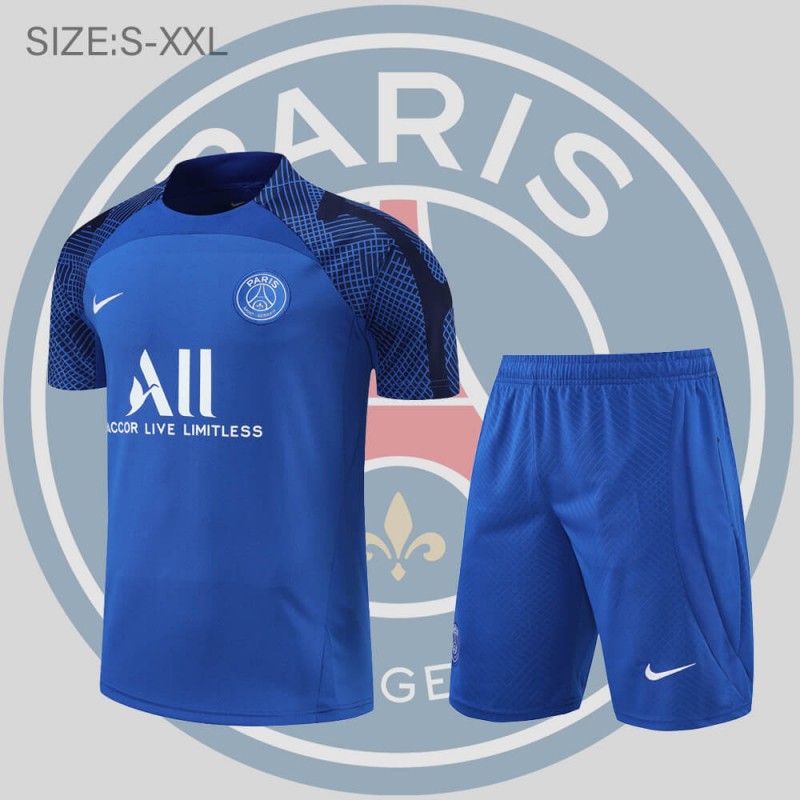Camiseta 22/23 París Saint-Germain Chandal De Entreno Manga Corta Azul