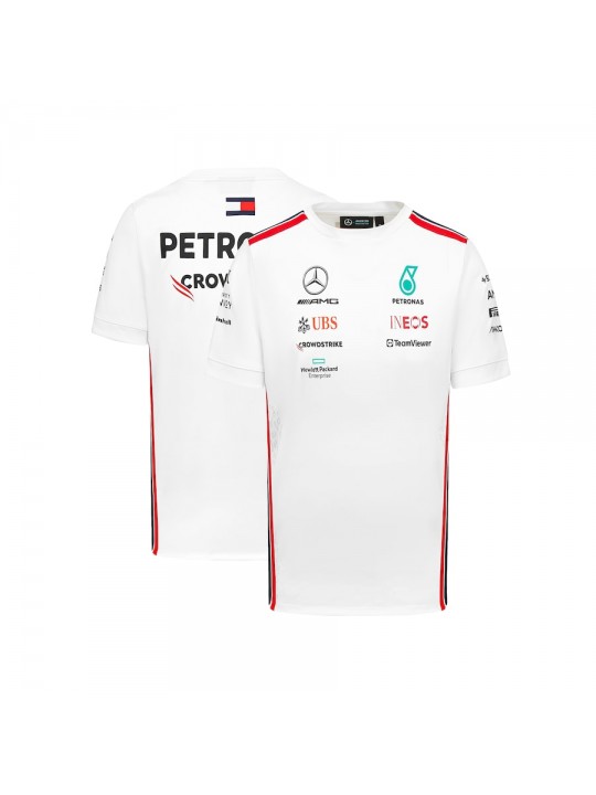 Camiseta Piloto Equipo Mercedes AMG Petronas F1 2023 - Blanco