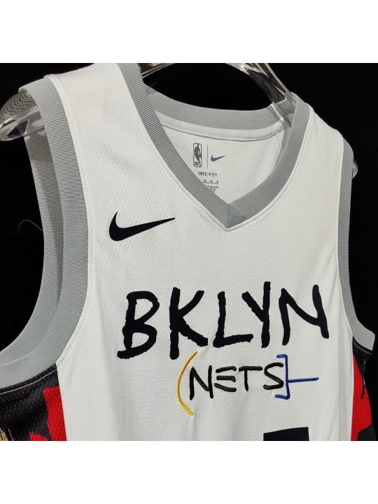 Camiseta Brooklyn Nets - Blanca Personalizado - 22/23