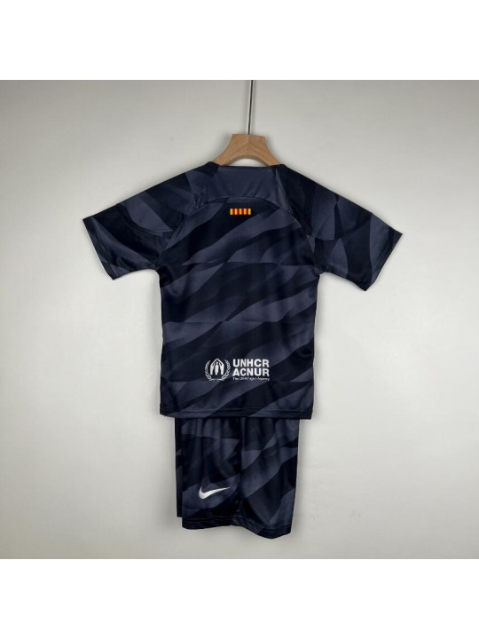 Camiseta b-arcelona Fc Portero Negra 2023-2024 Niño
