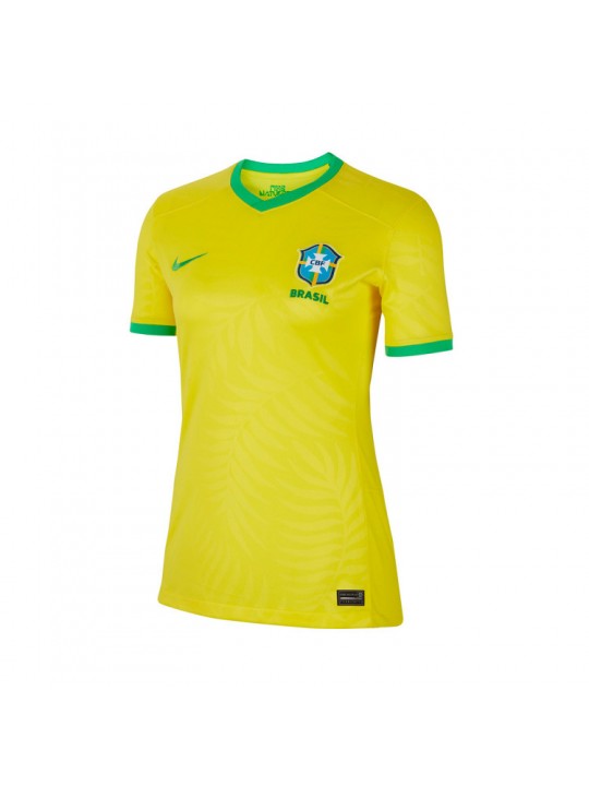 Camiseta Brasil Primera Equipación Mundial Femenino 2023 Mujer