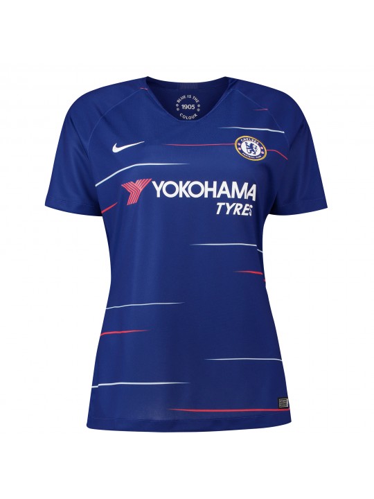 Camiseta Stadium de la equipación local del Chelsea 2018-19 para mujer